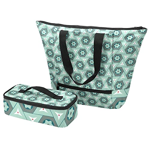 Sacs isolants de voyage avec grand sac fourre-tout bleu pour emporter son repas partout