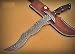 Reg 65 - Handmade Damascus Steel 15.00 inches Bowie Knife - Colors/case may vary