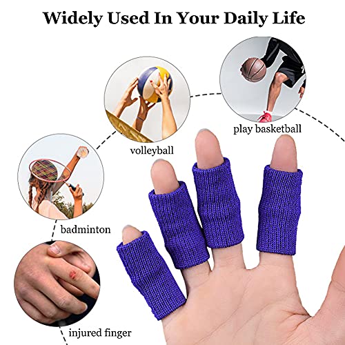 Finger Support Compression Sleeves (30Pcs), Breathable Thumb Support Brace Splint Arthritis Sleeve For Finger Joint Pain Relief, Comfortable Finger Protector For Triggger Finger Sports Aid Support #TOP6