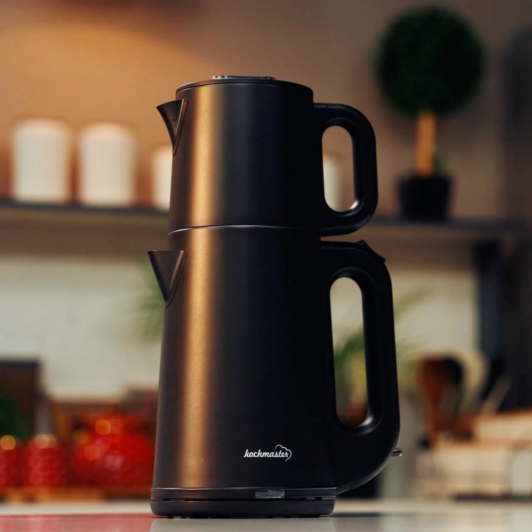 Dem Söleni Teemaschine, 2L + 1L, 1800W, Edelstahl, mit Warmhaltefunktion, Elektrischer Teekocher