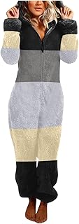 Zldhxyf Women's Pyjamas - Pyjamas and Pyjamas Jumpsuit Nightwear Sexy Woman Cuddly Winter Onesie Cuddly Pyjamas Overall Winter Warm One-Piece Pyjamas Cuddly Sleepwear