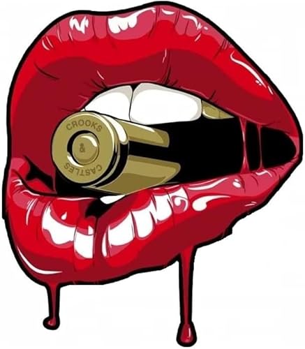 Generic RED Lips with Bullet Bumper Sticker Laptop Sticker Window Sticker