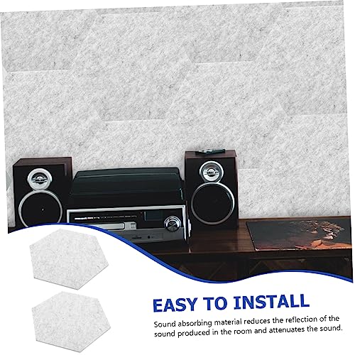 YARNOW 2 piezas paneles acústicos de fibra de poliéster para absorción e insonorización para sala de cine en casa, estudio y decoración de oficina miniatura 5