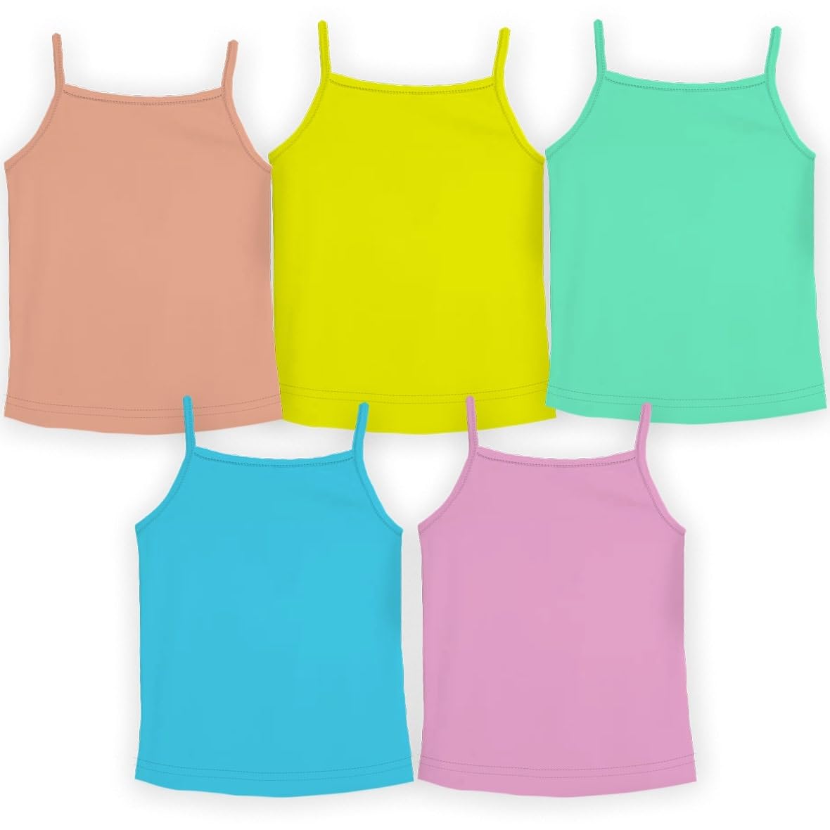 HAP Girl's Camisole (LC_SLIP_PACK5_65_Multicolor_4 Years-5 Years) - Image 2 thumbnail