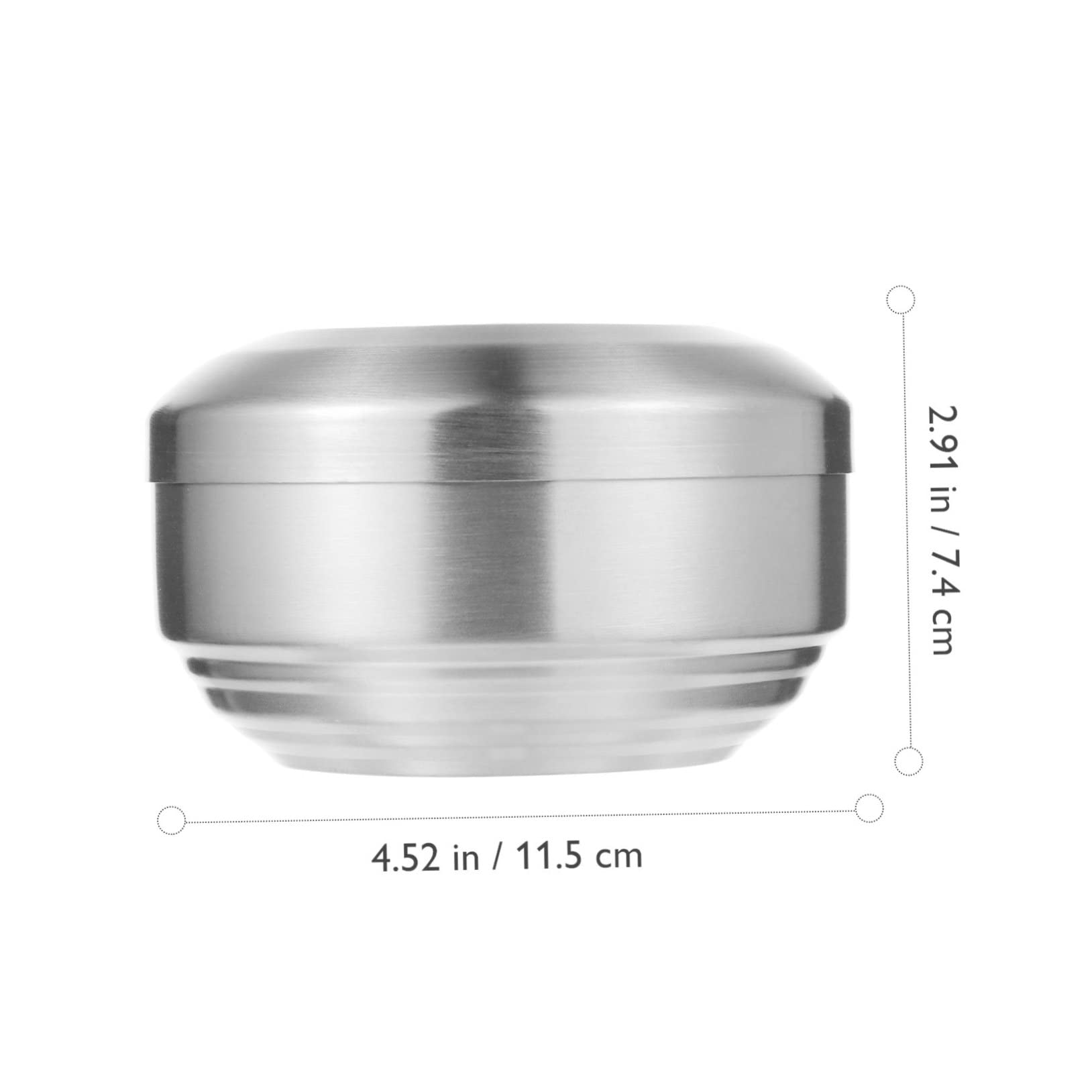 FUNOMOCYA 1 set Korean Style Stainless Steel Double Layer Bowl for Soup Bowl with Lid Portable Home Tableware for Eating Elegant Design for Dining Experience