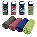Kühlendes Handtuch 90x30 cm - mit Flasche für die Aufbewahrung Unterwegs, Cool Down Towel Fitness Handtuch von Aqua Laser (Pink)