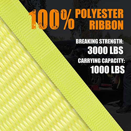 Autofonder 4Pc 1.5" X15Ft Ratchet Straps Heavy Duty-3000 Lbs Break Stength,1000Lbs Working Load-Cargo Tie Down Straps With Coated Double J Hooks For Securing Household Appliances, Atvs Or Motorcycles #TOP4