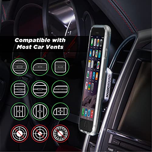 Scosche Mpva Magicmount Pro Magnetic Vent Mount Holder For Vehicles, Removable, Cradle-Free Design, Kickstand For Table Top Use, Silver And Black #TOP5