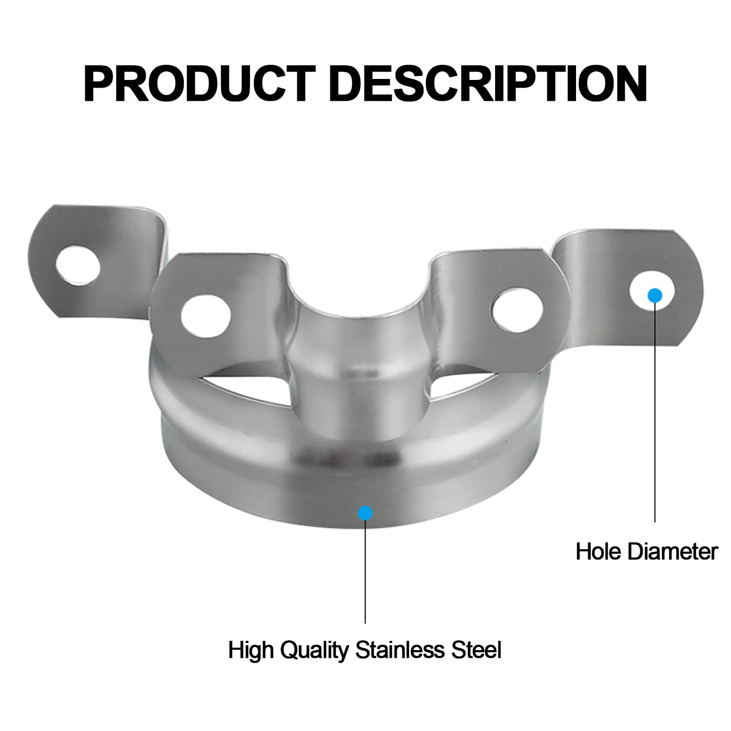 Lot De 25 Colliers De Serrage De Selle De 10 Mm En U En Acier