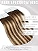 Lacer Tape in Hair Extensions Human Hair, 20pcs 50g Balayage Chocolate Brown to Caramel Blonde Human Hair Extensions Tape In 16 Inch R#4-4/27 Thick Ends Straight Hair Extensions