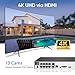 Evtevision 4K 10 Channel Network Video Recorder for POE Security Camera System,10CH NVR with AI Motion Detection,Easy Remote Access,Works with 10 x 8MP IP Cameras,Supports up to 8TB HDD (Not Included)