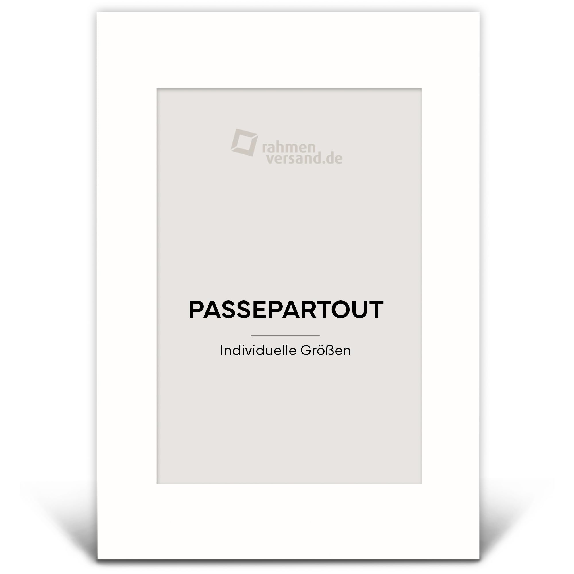 Passepartout 70x100 cm/Schrägschnitt-Passepartouts nach Maß für Bilderrahmen/Klassischer 1,5mm Karton in Weiß (6000) /Innenmaße: 60x80cm
