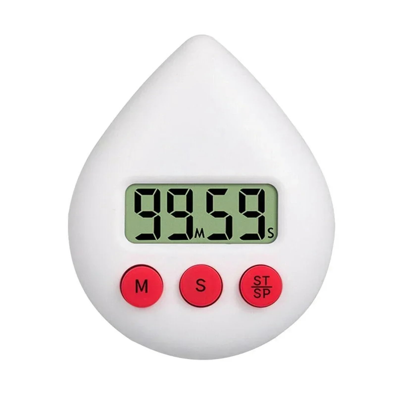 Digital Timer Shower Black/White/Blue 5.9x7.5x1.6cm ABS Energy Saver Waterproof Save Hot Water Reliable Efficient(White)