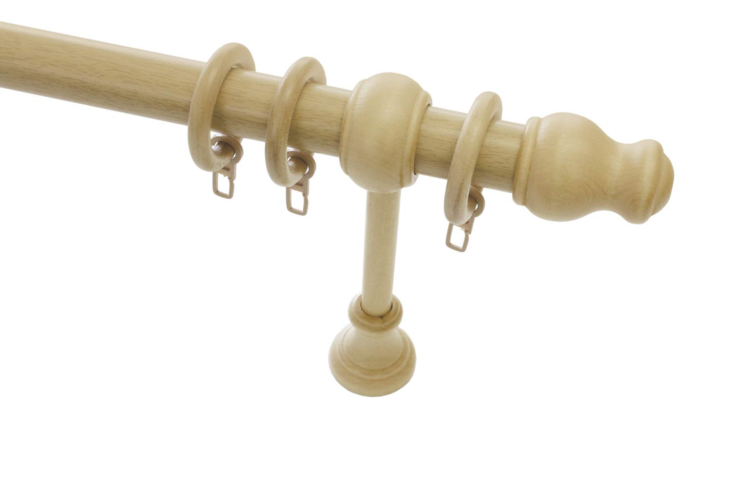 Gardinia Lugano Classic diámetro, Color Natural, Madera, Naturaleza, 160 cm - Ø 28 mm