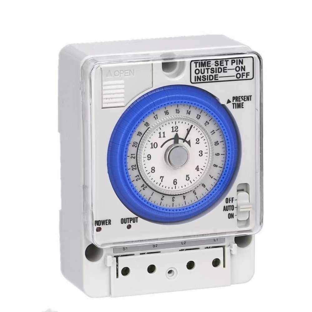 TB388 Sin Falla de energía 24 Horas Interruptor de Temporizador mecánico con batería 100V-240V 15A Diagrama de Circuito de Tiempo