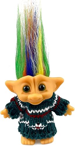 Muñecos Lucky Troll, lindas muñecas vintage Troll cromáticas adorables para colecciones, proyectos escolares, artes y manualidades, recuerdos de
