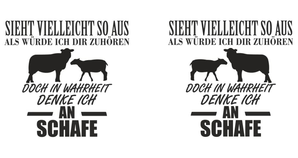 Samunshi Tasse 'Ich Denke An Schafe' - Neon Gelb, 300 Ml, Keramik, Mikrowellen- & Spülmaschinenfest - Lustige Geschenkidee
