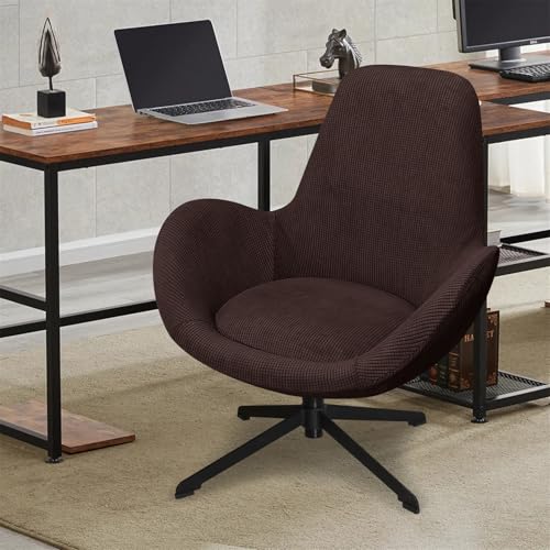 Housse de chaise pivotante blanche pour fauteuil œuf design - 3