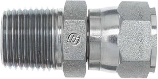 brennan - 1682289 - 1682289 Brennan Industries 6505-12-12 Steel Straight Tube Fitting, 3/4"-14 NPTF x 1-1/16"-12 SAE Thread, 3/4" Male NPTF x 3/4" Female JIC Swivel