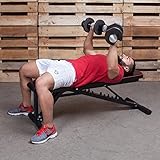 TOPSELLER! Profihantel Premium Line Hantelbank – Beinhalterung für Bauchtraining, bis 550 kg belastbar, hochwertiges 5,5 cm dickes Polster, einfacher Aufbau, sicheres Verstellsystem, inklusive dem neuen 24-seitigen Trainingsratgeber mit 33 Übungsbeispielen und Einsteiger-Trainingsplan - 7