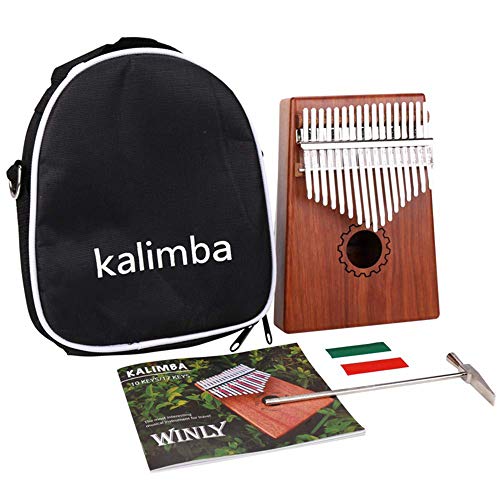 Kalimba 17 Touches en Acajou pour Jouer de la Musique Relaxante en Voyage