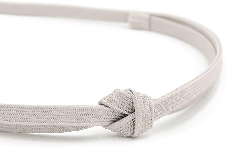 帯締め 三分紐 草木染 角朝組 ライトグレー クラフト加工糸 平組 正絹 並尺 色無地 小紋 おしゃれ着 カジュアル No.10-6