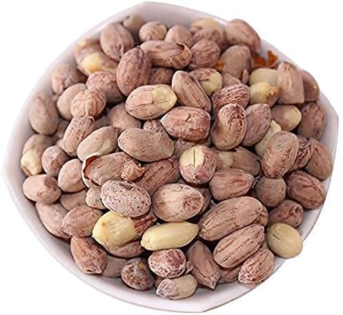 GO KITCHEN Peanuts Roasted Salted Peanuts Seed | Gujrat Special Mungfali Dana | Organic & Gluten-Free Namkeen Snacks | Salted Jumbo Peanuts - 500 g