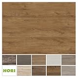 HORI® Klick Vinylboden PVC Bodenbelag I Wasserfest I viele Dekore wählbar I Eiche Basic Hamburg I 16 Dielen im Paket = 2,25 m²