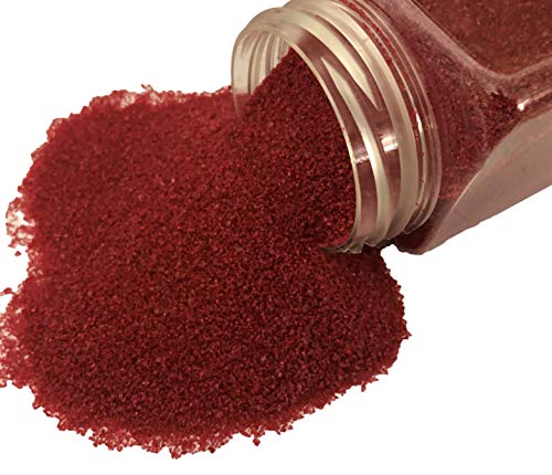 FAIRY TAIL & GLITZER FEE Sable décoratif - 620 g - Rouge roi - Sable coloré - Granulés à disperser - Décoration de table - Remplissage de vases - Sable décoratif Cover