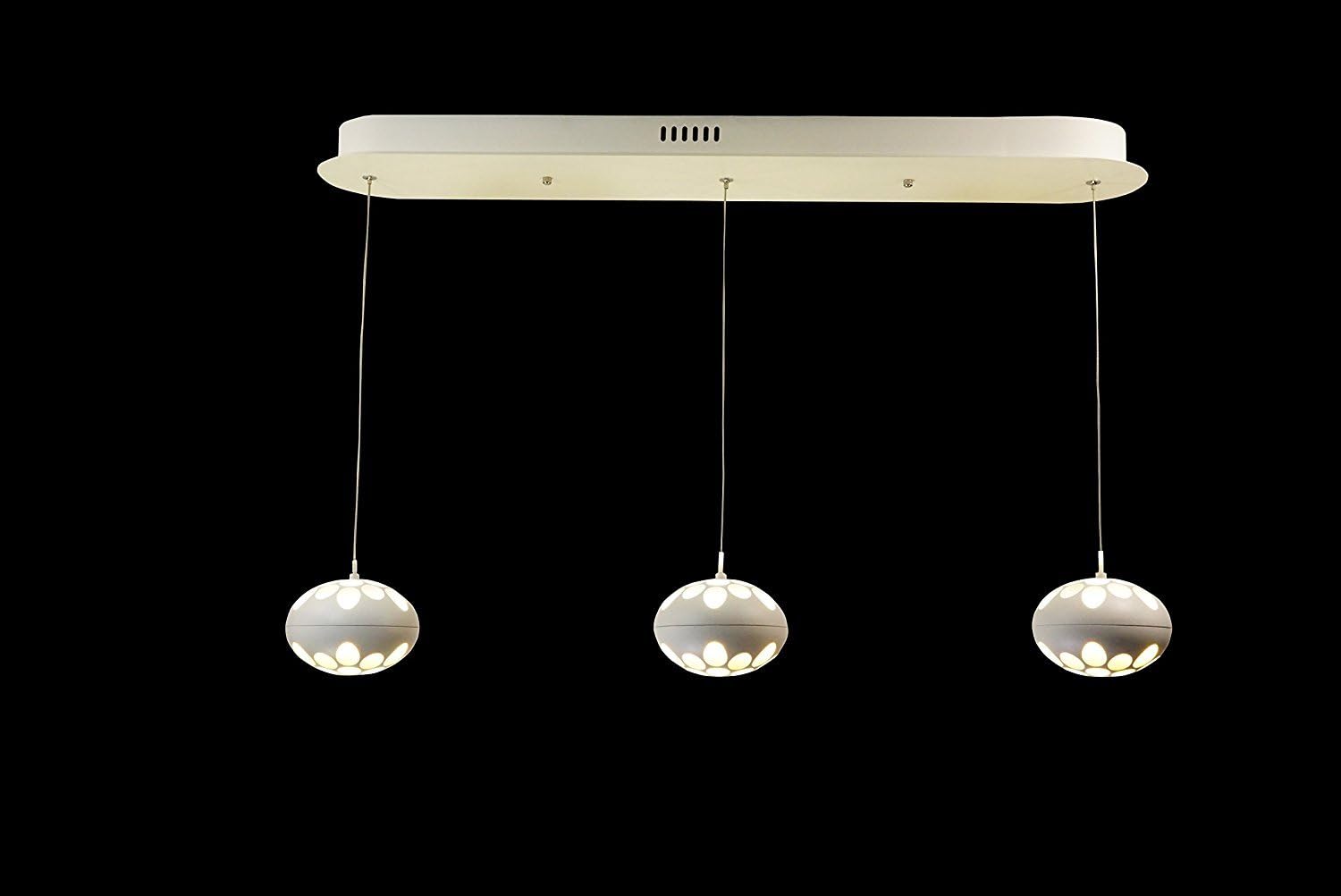 Modin Led Pendant Lighting Elegant Chandeliers light with Aluminum lampshade (3 Balls,5in dia.)