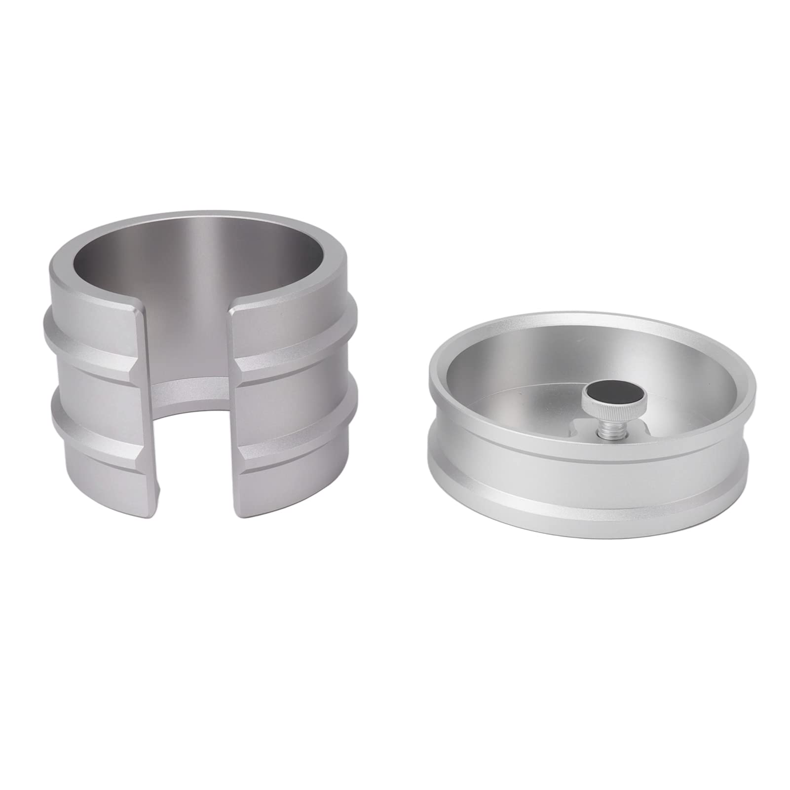 Uchwyt na filtr do kawy ze stopu aluminium ubijak do espresso stojak na stację organizator do ekspresu do kawy 51mm 53mm 58mm (Srebrny)