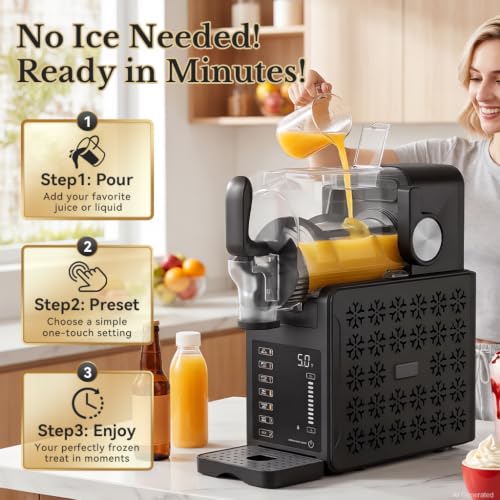 Image of QIDO 88oz Slushie Machine for Home, Frozen Drink Maker,No Ice Needed | 6 Presets, Digital Temp Control, Quiet & Self-Cleaning,Ideal for Margaritas, Smoothies, Bars, and Cafes