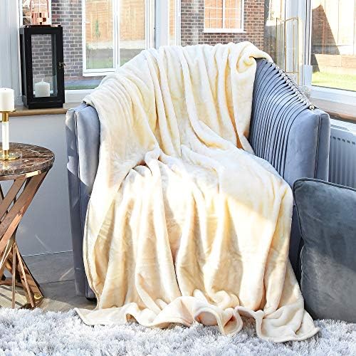 EVELYN LIVING DOUBLE - PURPLE LUXURY FAUX FUR MINK THROW SOFT WARM FLEECE BLANKET DOUBLE KING SINGLE SOFA BED