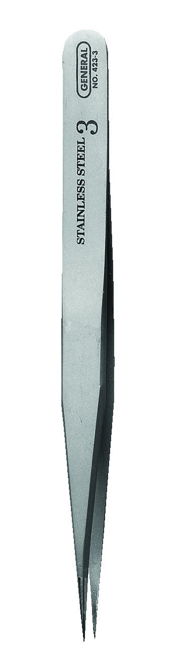 General Tools423-3 4-5/8-Inch Very Fine Swiss Pattern Tweezers
