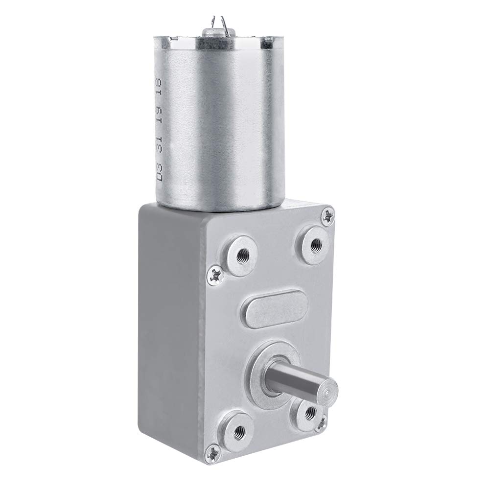 Moteur Électrique Réversible à Haut Couple Moteur de Réduction à Vis sans Fin pour Fenêtres Ouvre-portes et Autres Occasions Walfront DC 12V Boîte à Engrenages (5RPM)