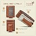House of Jack Co. Carryall Slim Money Clip Wallet for Men, Strong Magnetic Clip, Front Pocket Wallet Card Holder, Full Grain Cowhide Leather,Tan