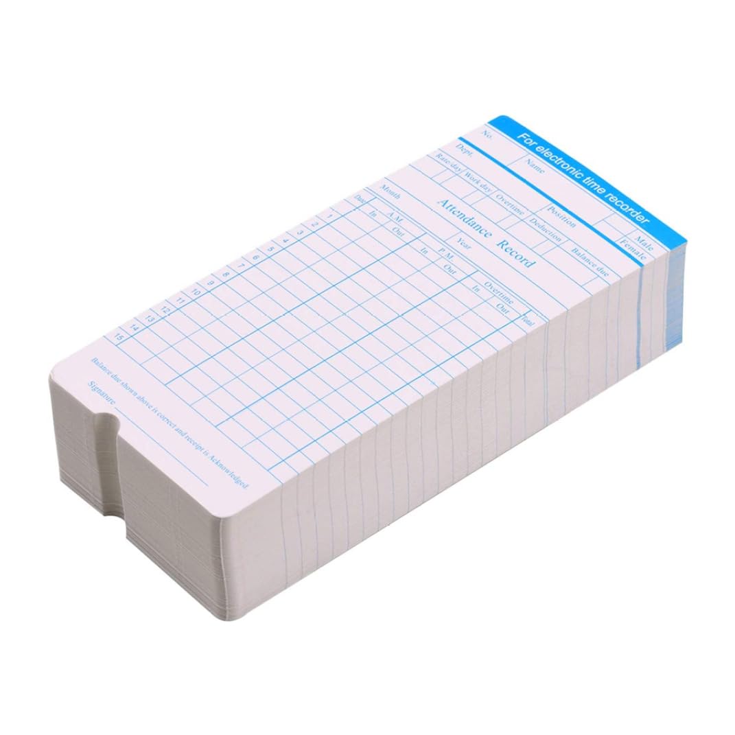 95 Count Monthly Time Clock Cards Timecard for Employee Attendance Payroll Recorder