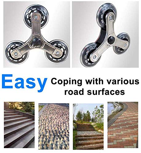 Einkaufstrolley, zusammenklappbarer Einkaufswagen auf Rollen, großer und leichter Einkaufstrolley mit abnehmbarer Tasche… – Bild 7