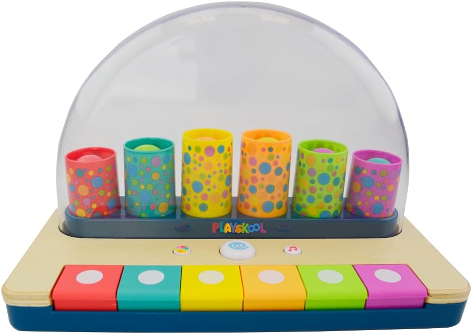 Playskool Little Wonders Pop-A-Tune - Piano Toy - Colorful Tubes & Keys Teach Cause & Effect - Silly Sounds and Classic Piano - for 12 Months+