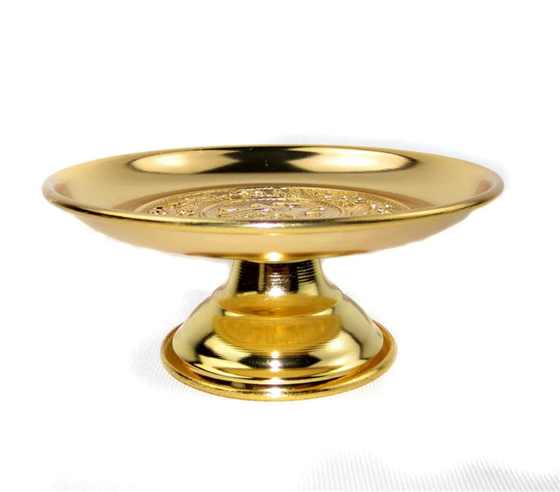 PAYNAN 18cm Chinese Traditions Buddhist Articles Alloy Fruit Disk Buddhism Home Decoration