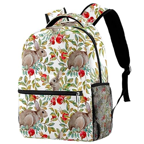 Sac à dos de voyage Lapin multicolore pour filles et garçons, dimensions 29x20x40cm