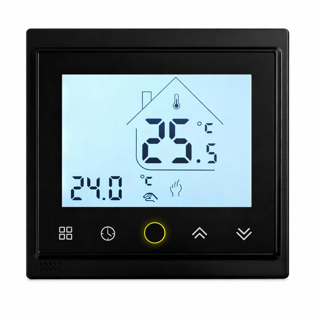 AC603H WLAN Smart Thermostat CALORIQUE - für elektrische Fußbodenheizung, programmierbar, 16A, App-Steuerung, kompatibel mit Alexa & Google Assistant, Tuya