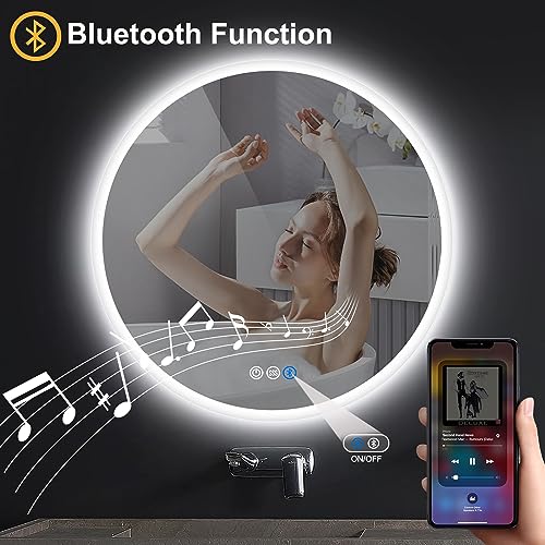 SBAGNO-24-Round-Led-Bathroom-Mirror-with-Lights-Backlit-and-Front-Lighted-Anti-Fog-Wall-Mounted-Vanity-Mirror-3000K4000K6500K-Dimmable-Inside-Bluetooth-Speaker-Smart-Mirror