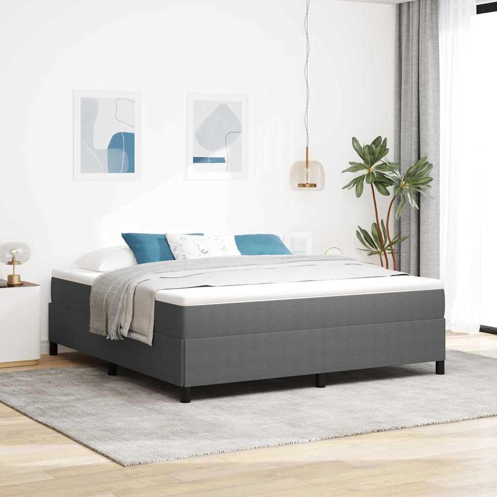 YUTAASU Boxspringbett Hellgrau 180 x 200 cm Cordstoff | Kiefernholzgestell, Samtbezug, Lattenrost inklusive, Kunststoffbeine, pflegeleicht