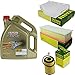 Produktbild Filter Set Inspektionspaket 5 Liter Motoröl Castrol EDGE Titanium FST 5W-30 LL MANN-FILTER Innenraumfilter Luftfilter Ölfilter