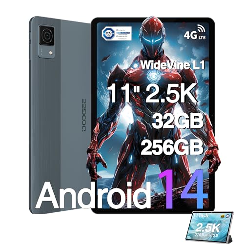 DOOGEE T30 Ultra, 32GB + 256GB (2TB TF), 2.5K Tablet 11 Pulgadas Helio G99 Android 14 Tablet,...