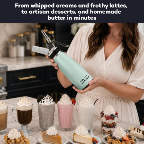 Image of EurKitchen Aluminum Whipped Cream Dispenser - Mint
