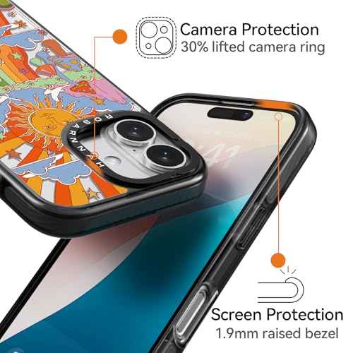 Coque iPhone 16 antichoc évitez les vitres brisées avec le style Rosarnnah