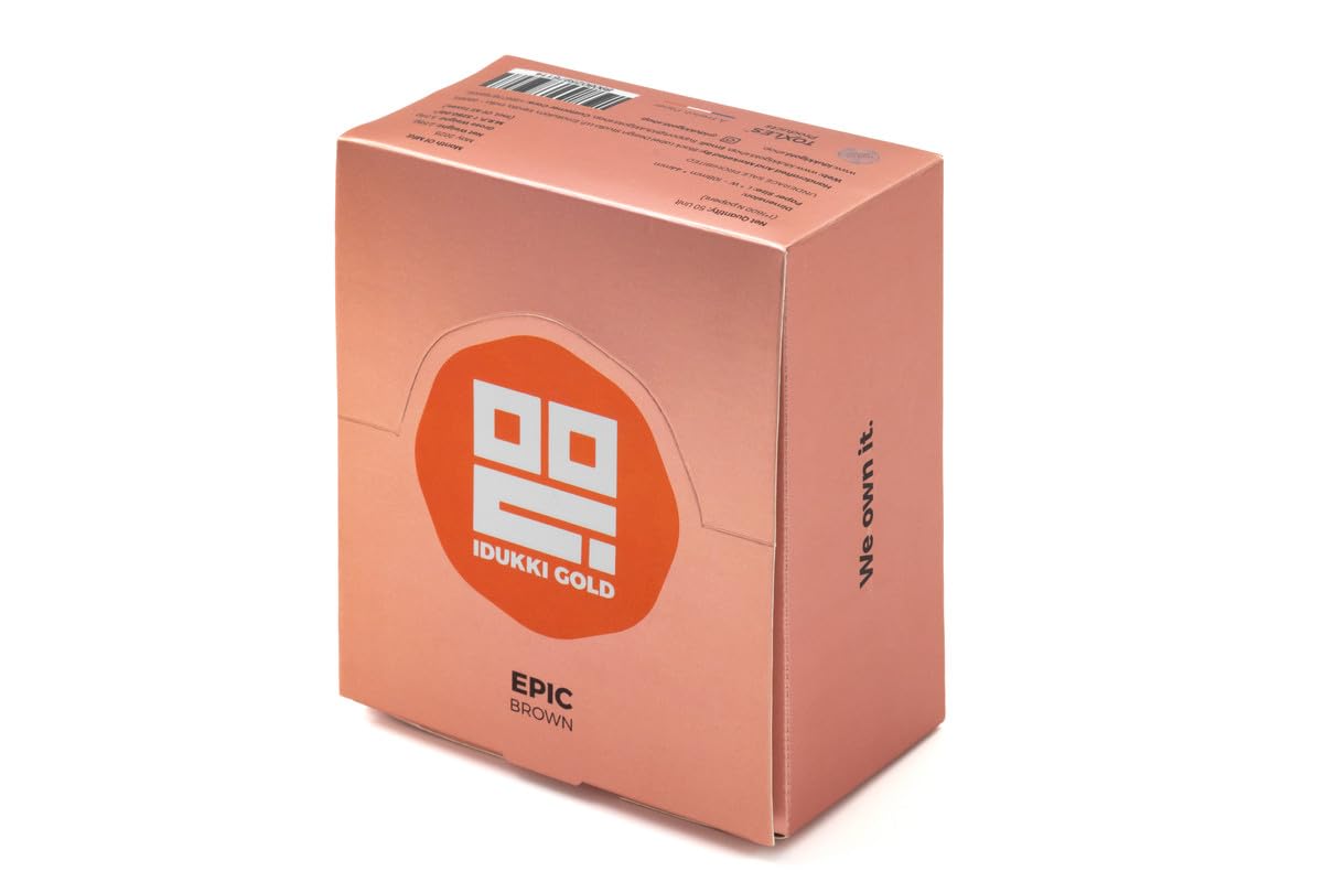 IDUKKI GOLD Epic Brown Rolling Paper Natural Unbleached Brown Paper 32 Papers per Pack, Pack Of 3 3