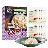 YUHO Organic Konjac Shirataki Noodles Spaghetti 8 Pack Oat Ready to Eat Noodles Vegan Gluten Free Low Carb Calorie Sugar Free Plant-Based Soy Free Paleo and Keto Friendly 53.61 Oz